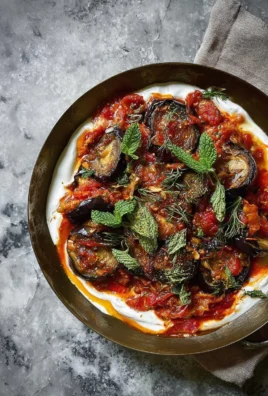 Delicious Eggplant Borani served in a dish, showcasing its healthy ingredients