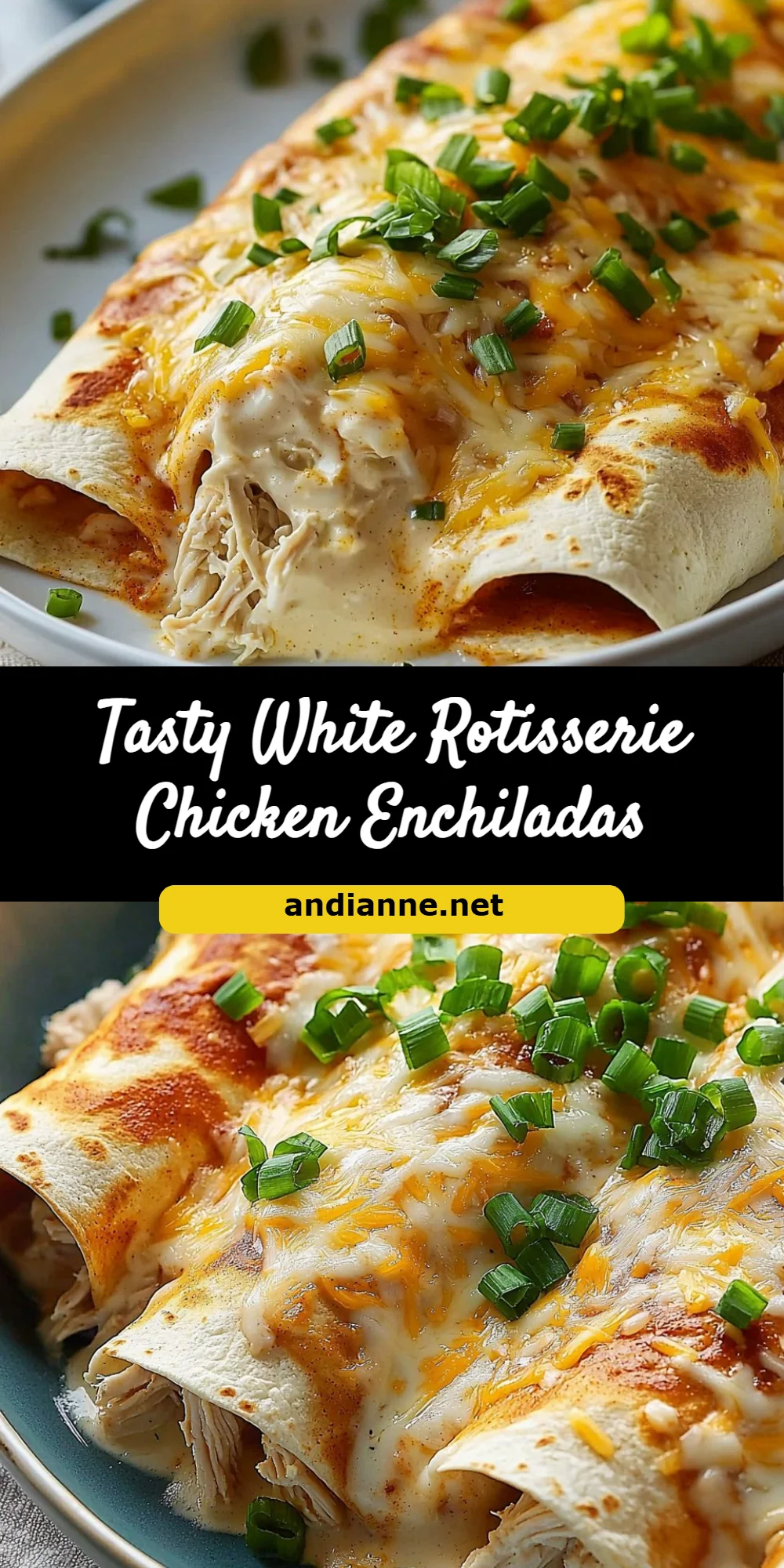 Tasty White Rotisserie Chicken Enchiladas