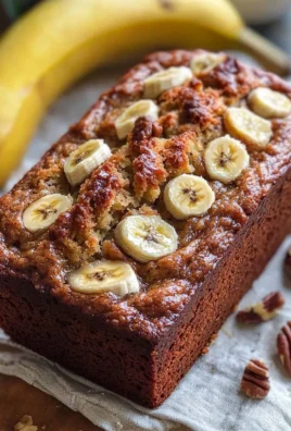Slices of delicious banana bread on a wooden cutting board with bananas