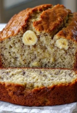 Freshly baked banana bread loaf with ripe bananas and nuts
