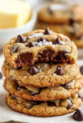Delicious brown butter chocolate chip cookies on a baking tray