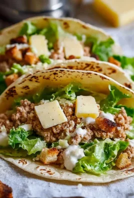 Delicious Chicken Caesar Tacos made on a Blackstone griddle and stovetop.