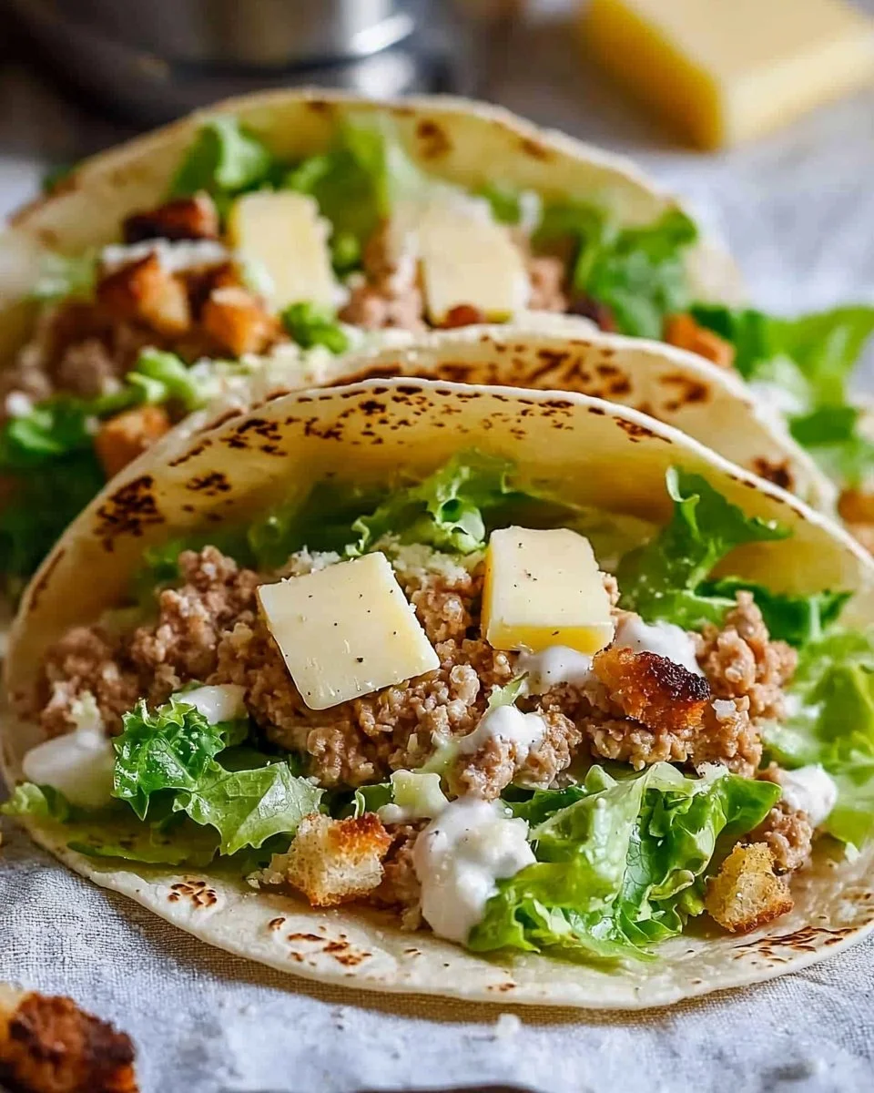 Chicken Caesar Smash Tacos (Blackstone + Stove Top)