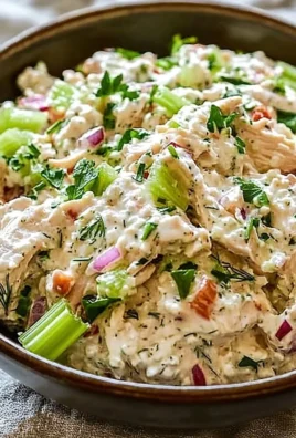 Delicious and nutritious Cottage Cheese Chicken Salad served in a bowl.