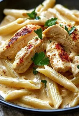 Creamy Cajun Chicken Pasta served in a bowl with herbs and spices.