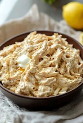 Creamy honey mustard chicken salad served in a bowl with greens and toppings