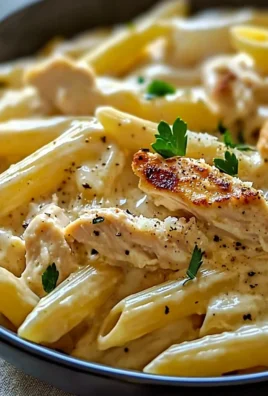Creamy Ranch Chicken Pasta served in a bowl with herbs and parmesan cheese