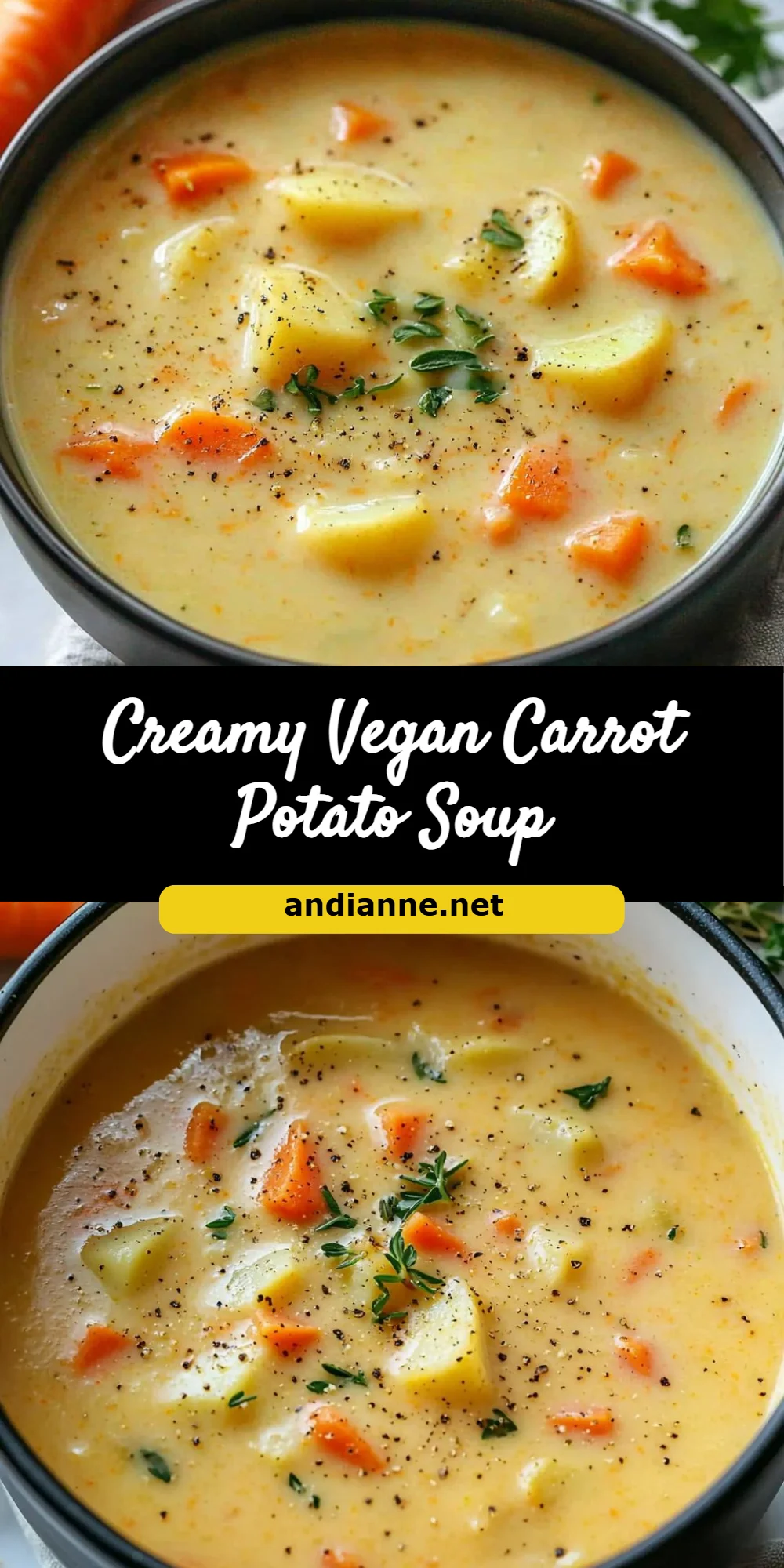 Creamy Vegan Carrot Potato Soup