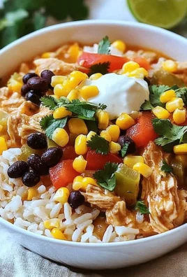 Crock Pot Chicken and Rice Burrito Bowl with colorful toppings and ingredients