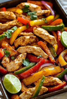 Easy sheet pan chicken fajitas with vibrant peppers and onions