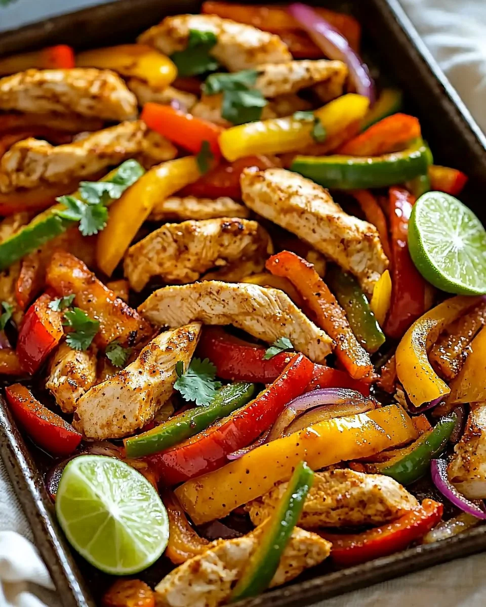 Easy Sheet Pan Chicken Fajitas Recipe