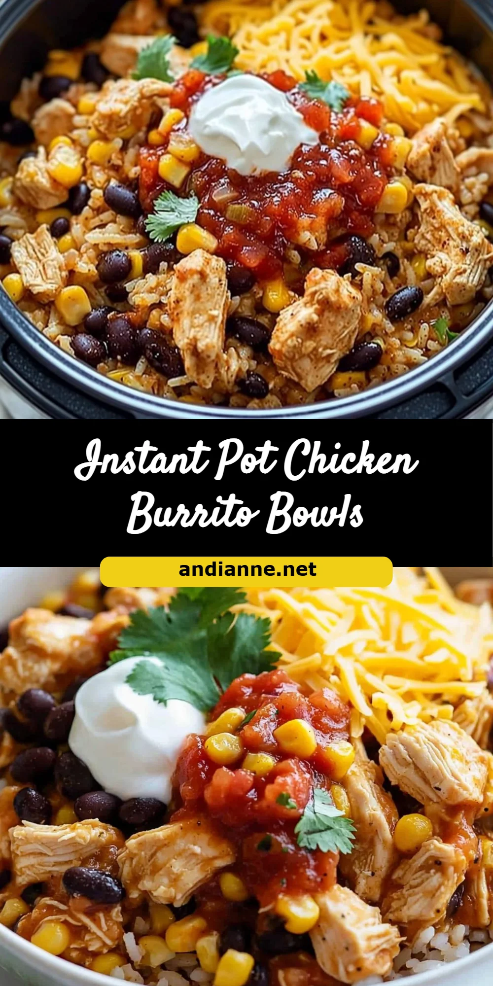 Instant Pot Chicken Burrito Bowls