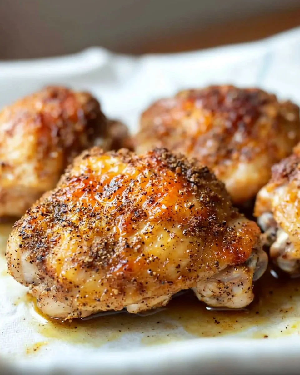 Juicy Baked Boneless Skinless Chicken Thighs (425F)