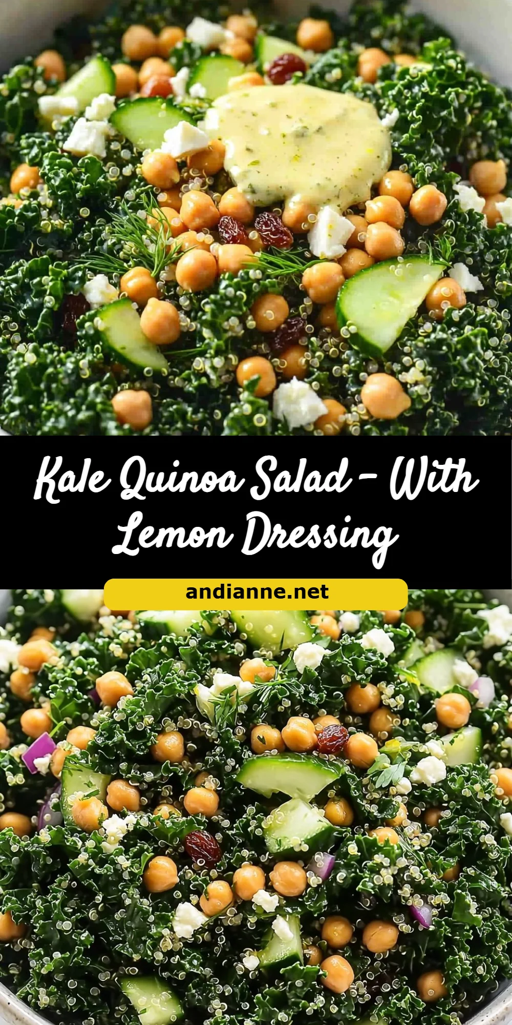 Kale Quinoa Salad - With Lemon Dressing