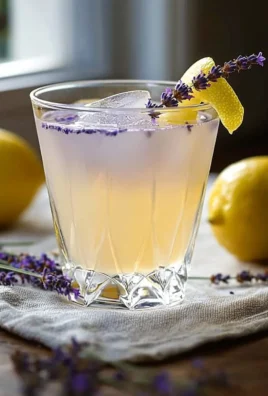 Lavender Lemon Drop Martini served in a glass with lemon slice and lavender sprigs