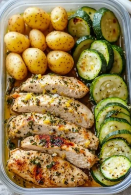Lemon Garlic Chicken Meal Prep with fresh ingredients and vibrant flavors