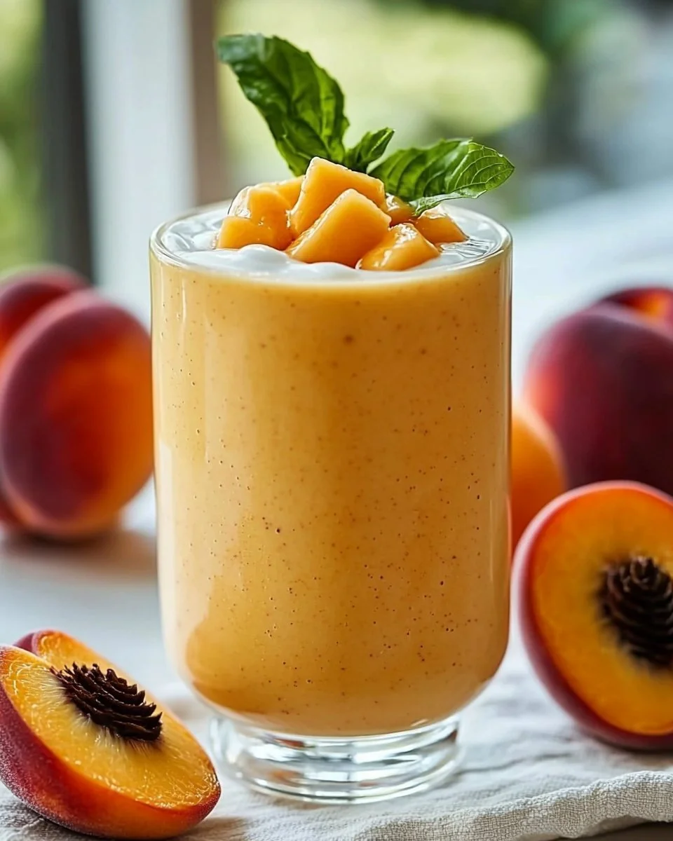 Peach Smoothie With Frozen Peaches