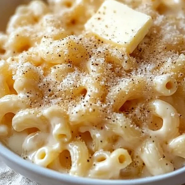 Creamy White Cheddar Macaroni and Cheese served in a bowl