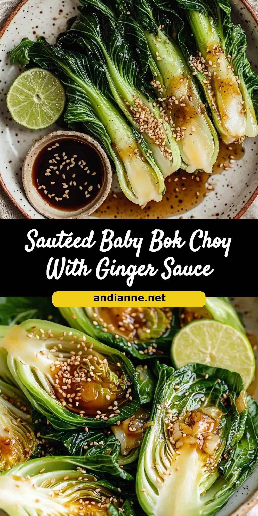 Sautéed Baby Bok Choy With Ginger Sauce
