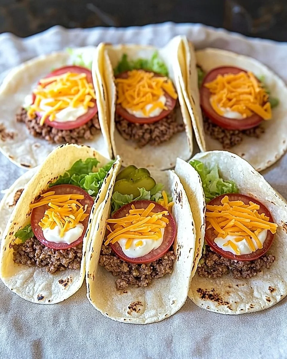 Smashed Cheeseburger Tacos
