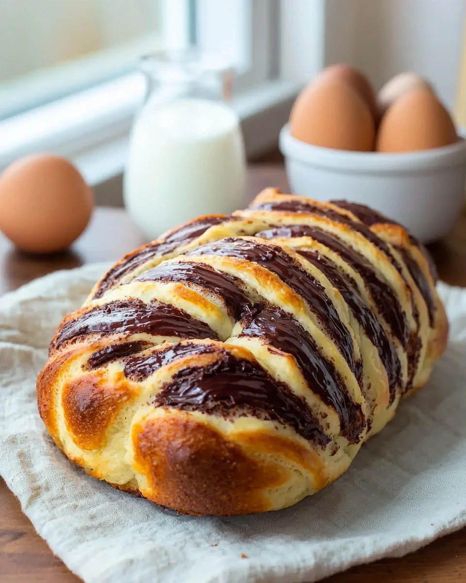 Spectacular Nutella Swirl Easter Bread