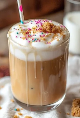 Frothy Sugar Cookie Latte topped with whipped cream and festive sprinkles